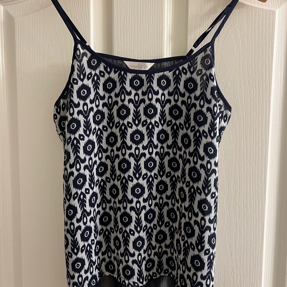 Charming Charlie Black and White Fitted Sleeveless Camisole